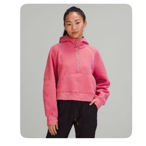 Lululemon Pink Blossom Oversized Half Zip Scuba Size M/L